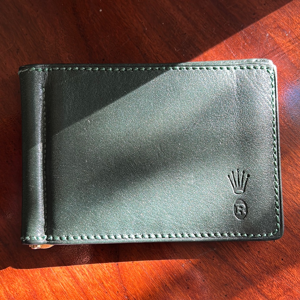 Rare Rolex Soft Leather Green Wallet